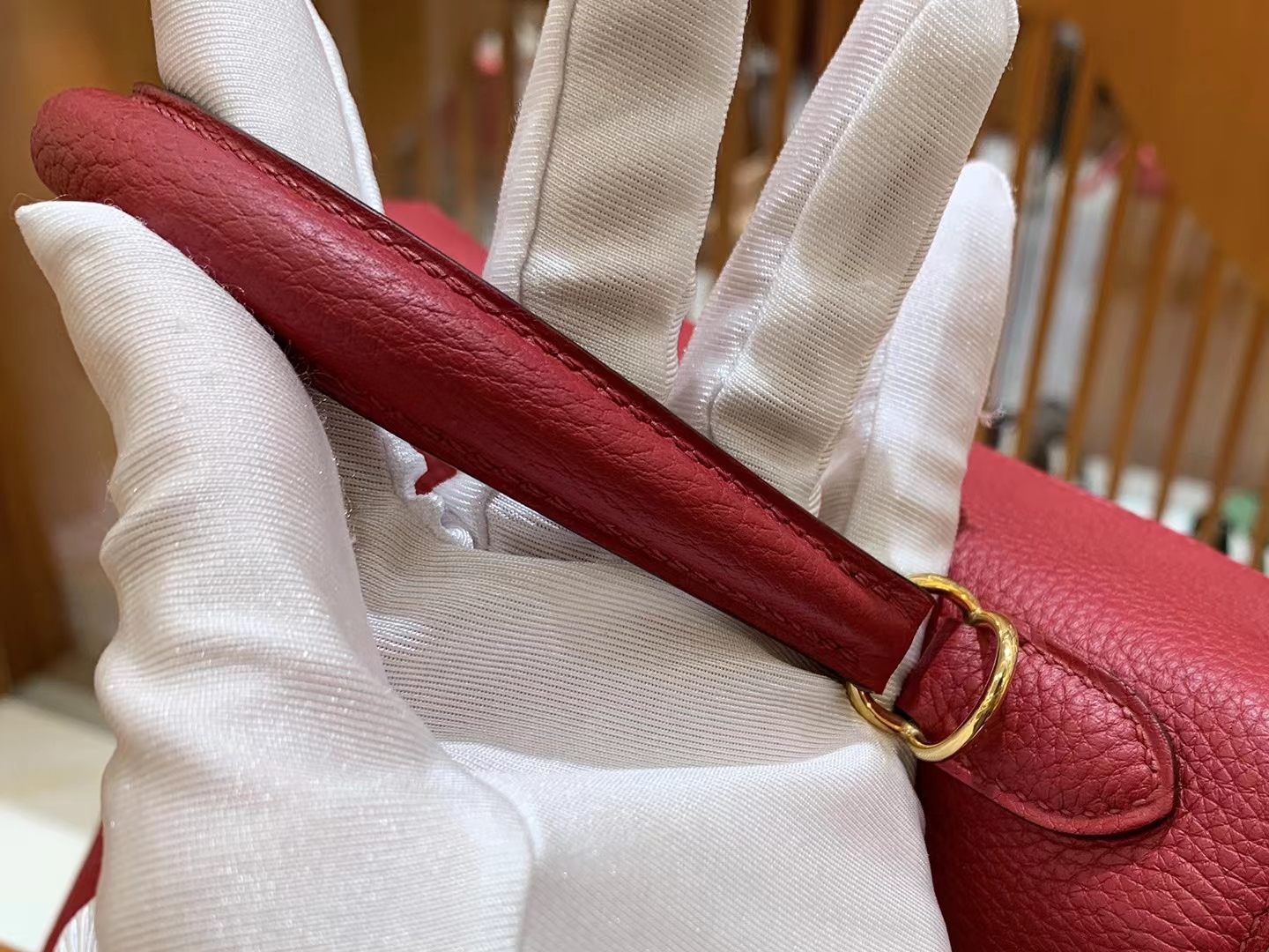 HERMES 爱马仕 kelly 25 Togo K1 Rouge Grenat 石榴红