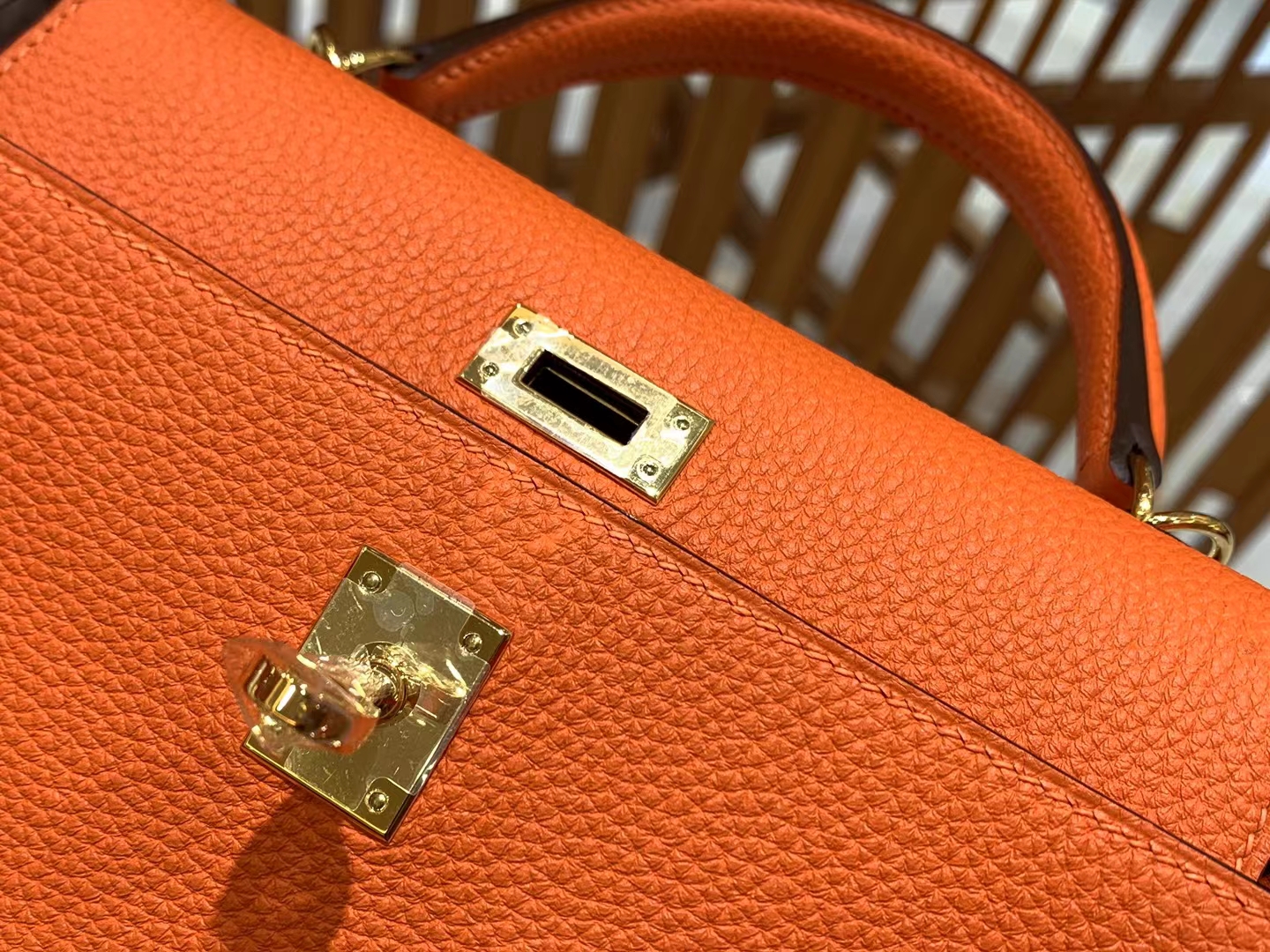 HERMES 爱马仕 kelly 25 Epsom 93 经典橙