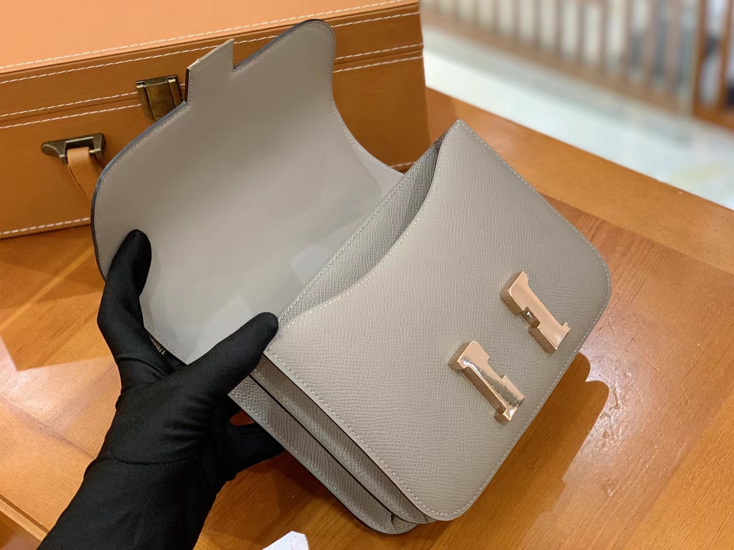 HERMES 爱马仕  Constance 康康 Epsom M8 Gris Asphalte 沥青灰 19cm