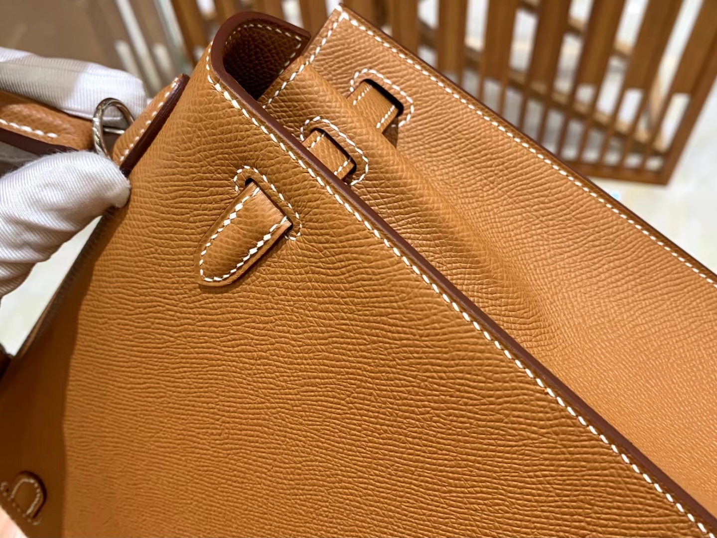 HERMES 爱马仕 kelly 25 Epsom CK37 金棕色