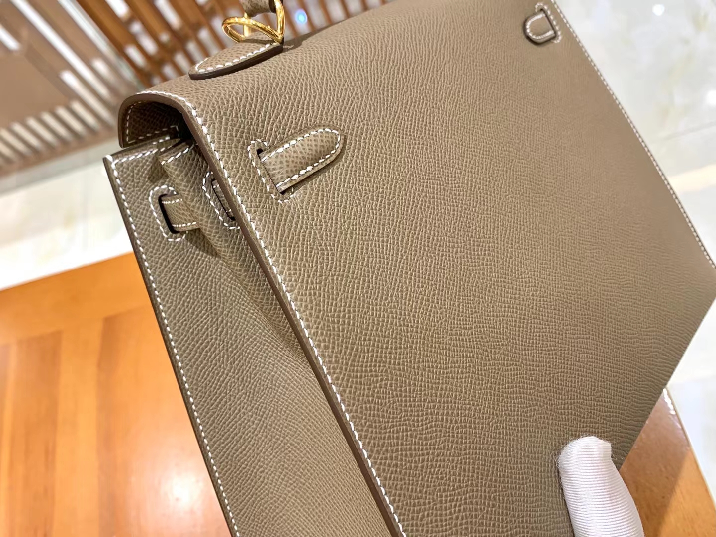 HERMES 爱马仕 kelly 25 Epsom 8C Gri Elephant 大象灰