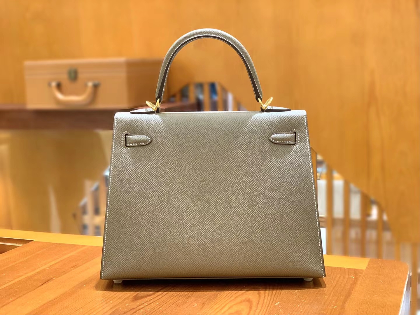 HERMES 爱马仕 kelly 25 Epsom 8C Gri Elephant 大象灰
