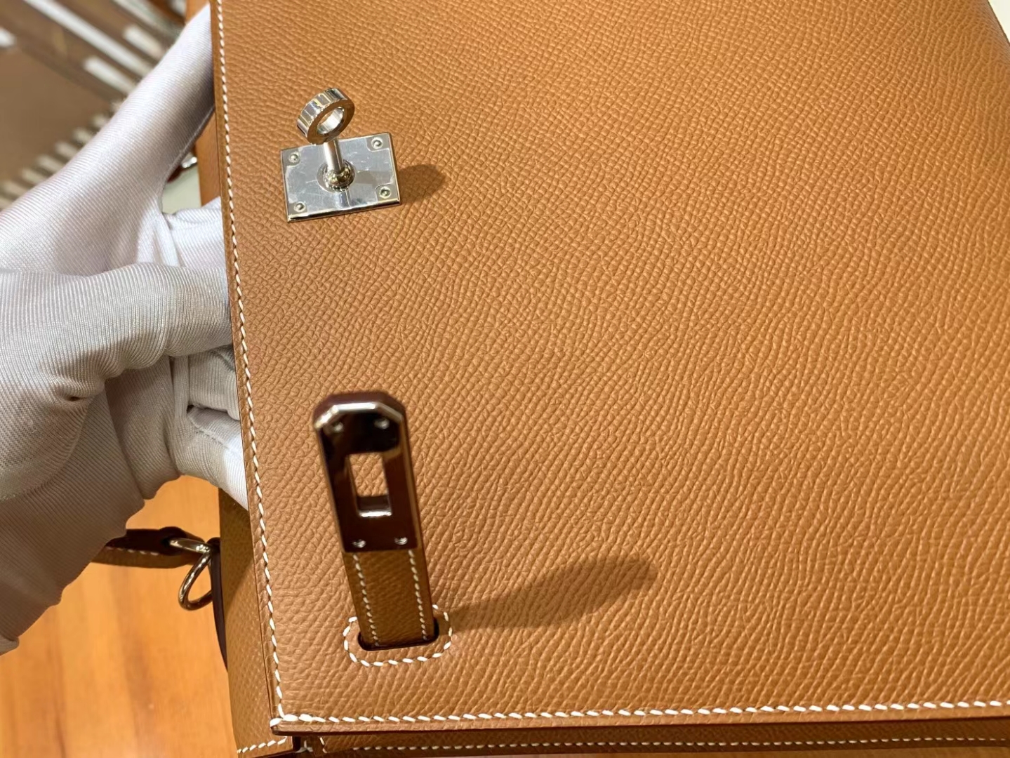 HERMES 爱马仕 kelly 25 Epsom CK37 金棕色