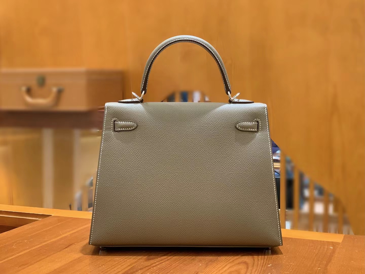 HERMES 爱马仕 kelly 25 Epsom 8C Gri Elephant 大象灰