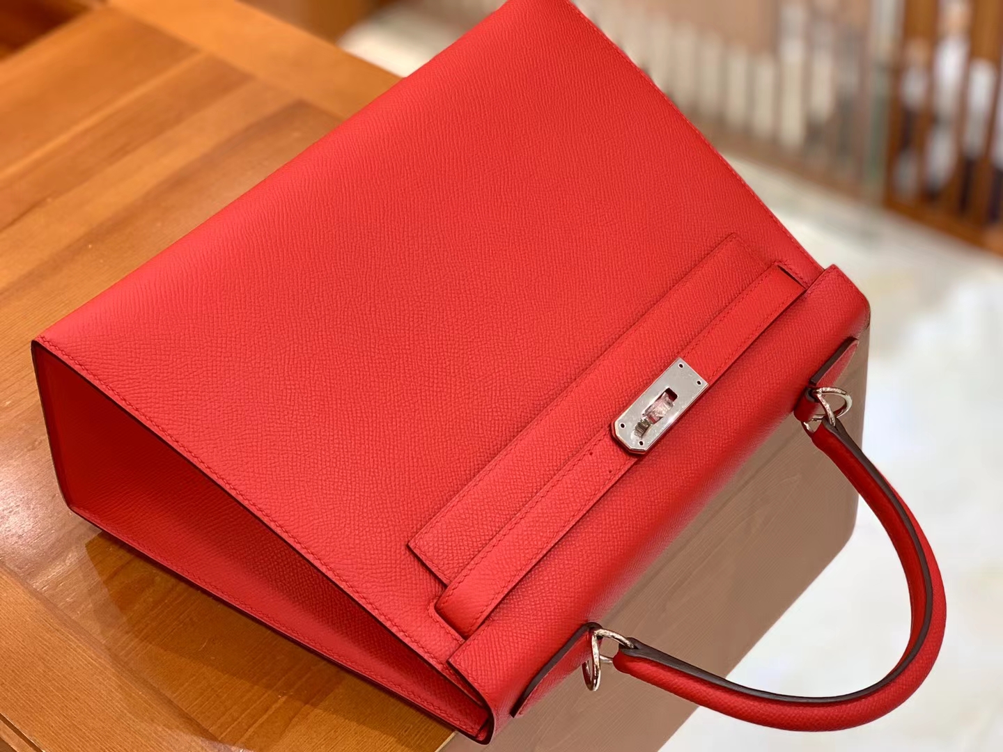 HERMES 爱马仕 kelly 28 Epsom S3 Rouge de Coeur 心红色
