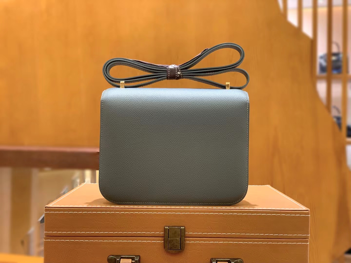HERMES 爱马仕 Constance 康康 Epsom 63 Vert Amande杏绿色 19cm