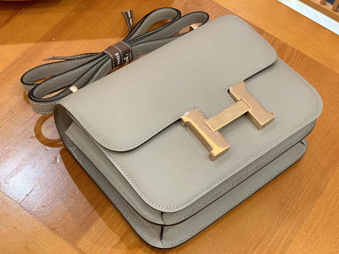 HERMES 爱马仕  Constance 康康 Epsom M8 Gris Asphalte 沥青灰 19cm