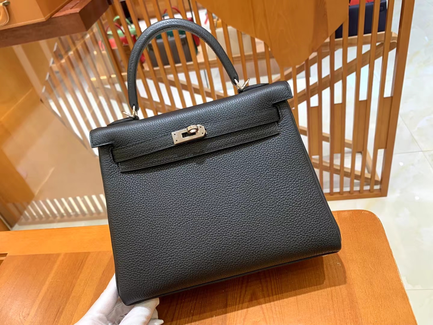 HERMES 爱马仕 kelly 25 Togo CC89 Nior经典黑