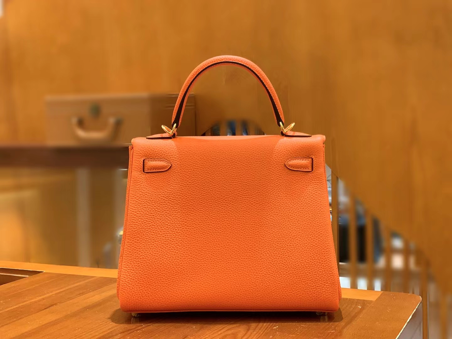 HERMES 爱马仕 kelly 25 Epsom 93 经典橙