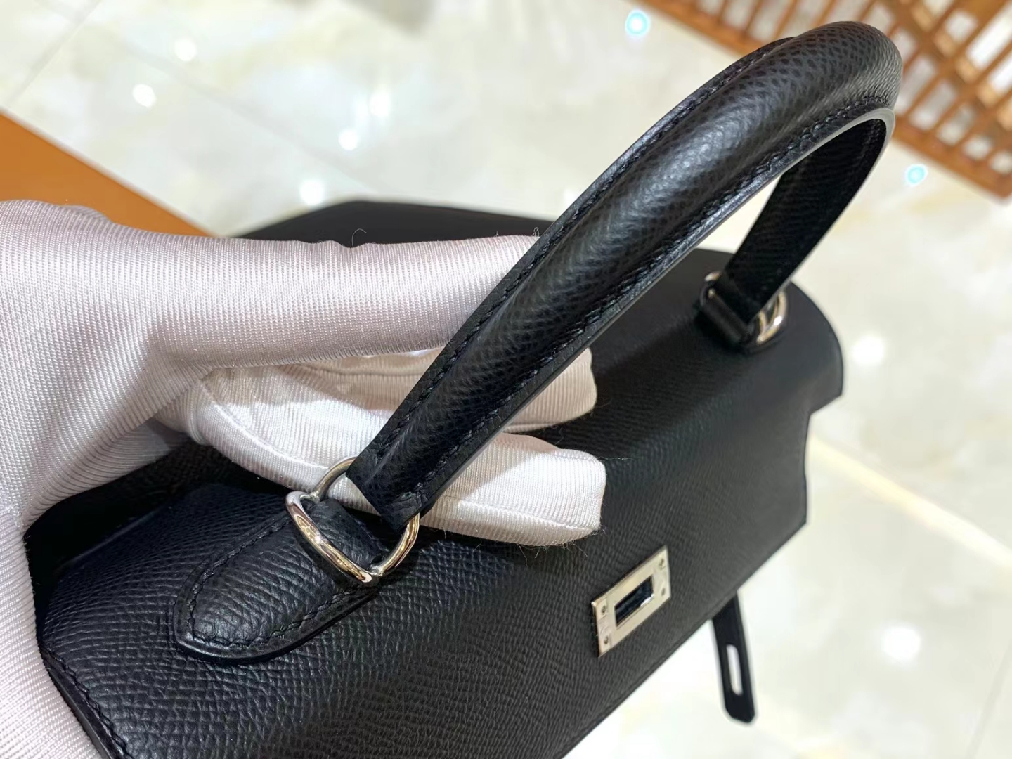 HERMES 爱马仕 kelly 25 Epsom CC89 Nior 经典黑