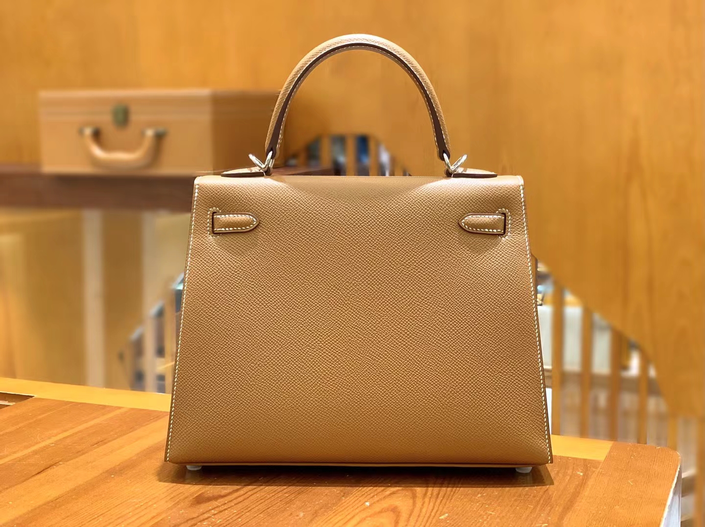 HERMES 爱马仕 kelly 25 Epsom CK37 金棕色