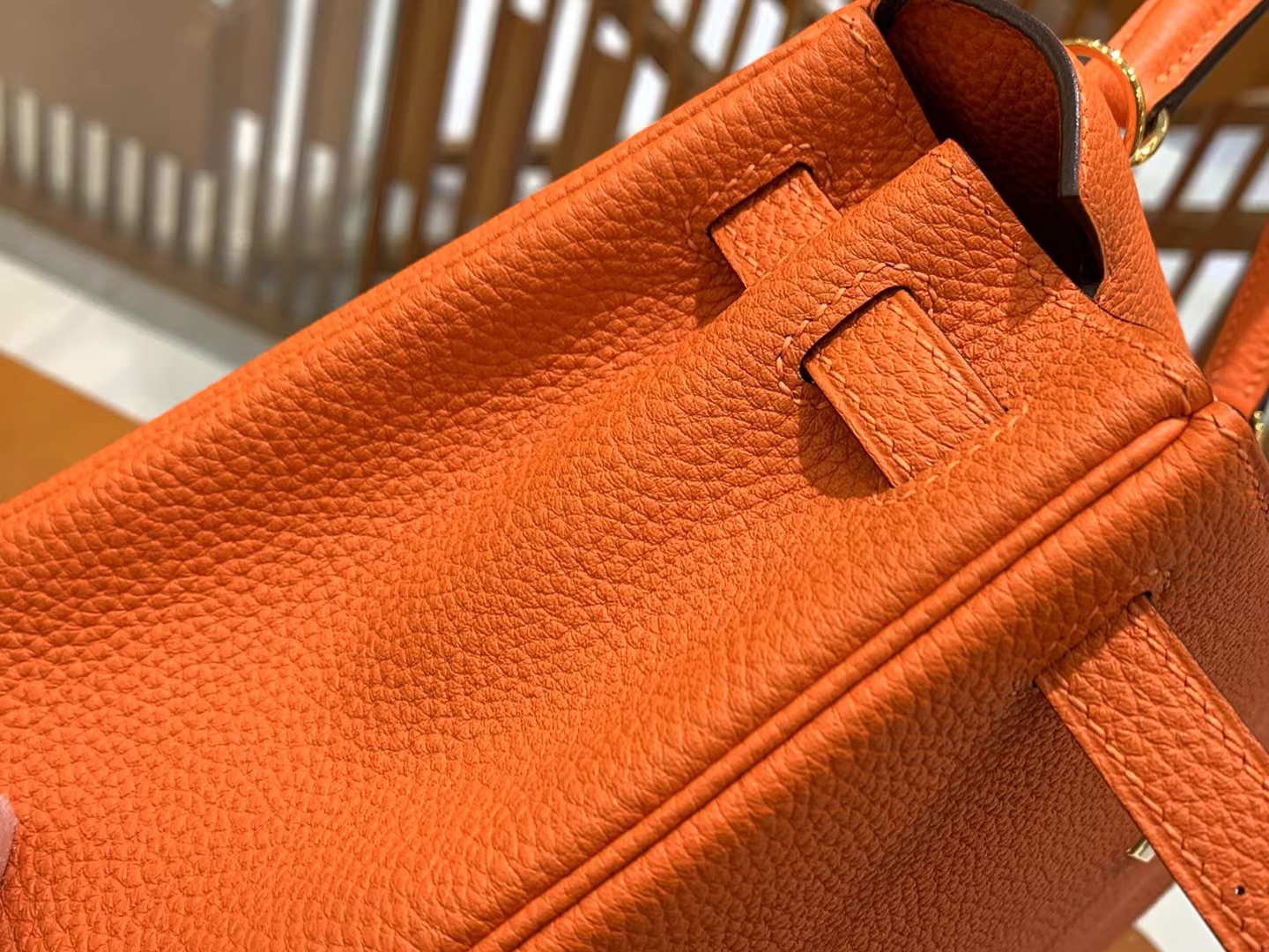 HERMES 爱马仕 kelly 25 Epsom 93 经典橙