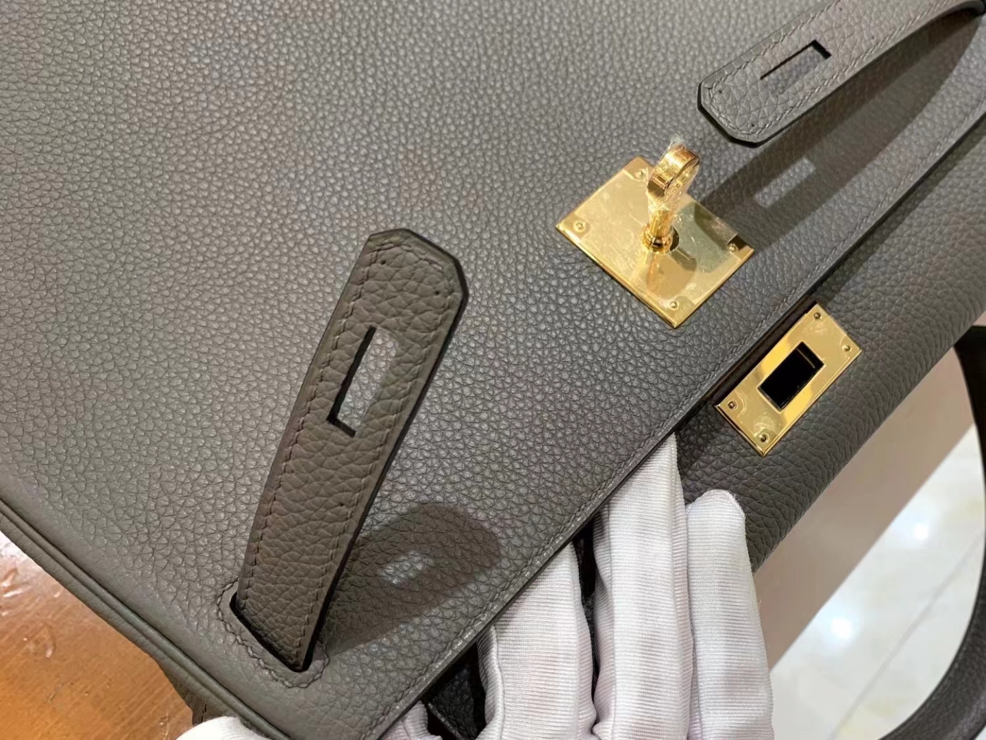 HERMES 爱马仕 kelly 25 Togo M8 Gris Asphalte 沥青灰