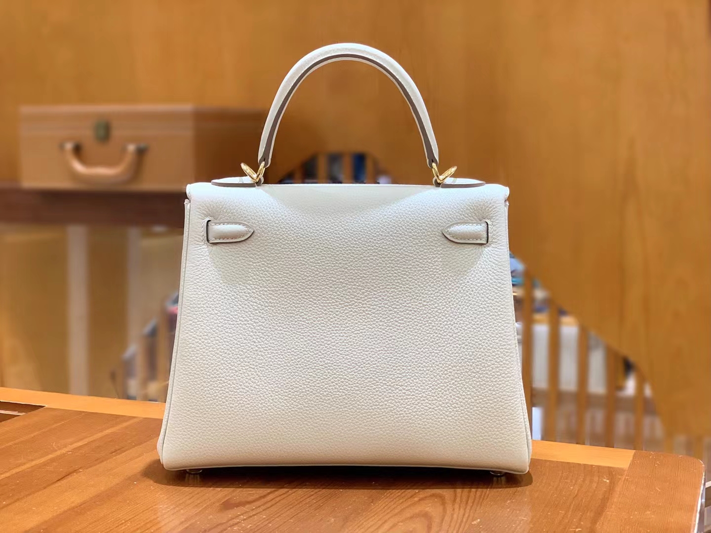 HERMES 爱马仕 kelly 25 Togo Craie 10 奶昔白