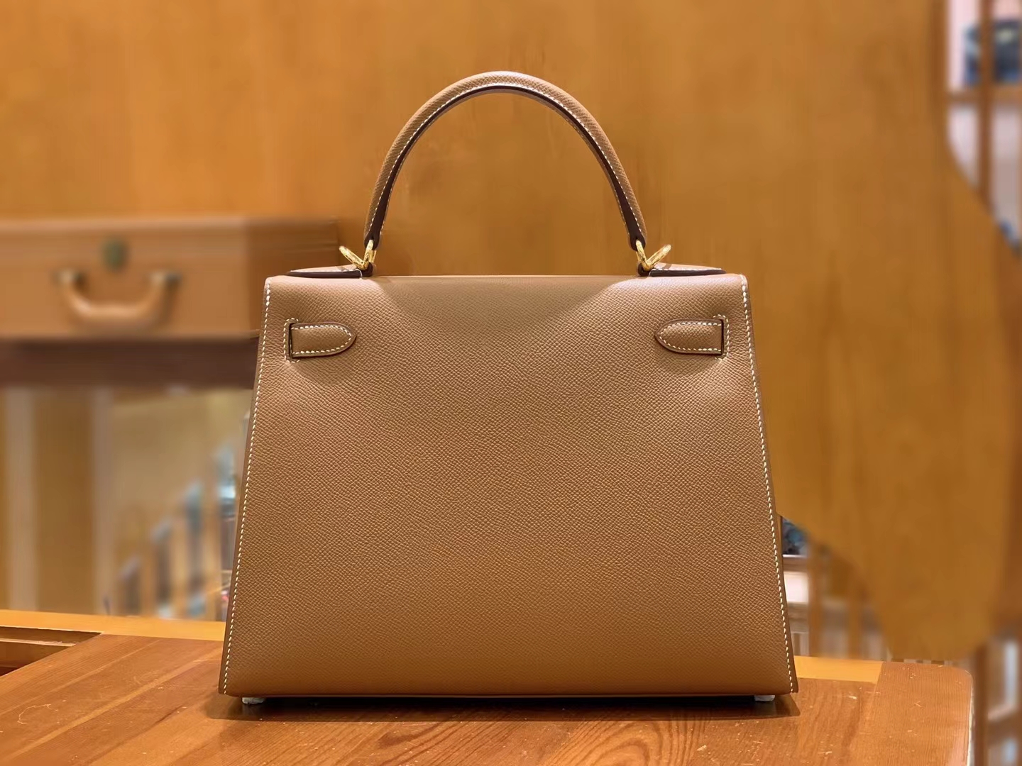 HERMES 爱马仕 kelly 28 Epsom CK37金棕色