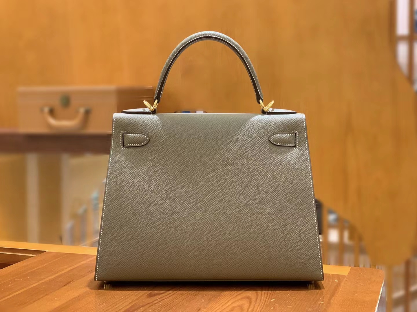 HERMES 爱马仕 kelly 28 Epsom 8C Gri Elephant 大象灰