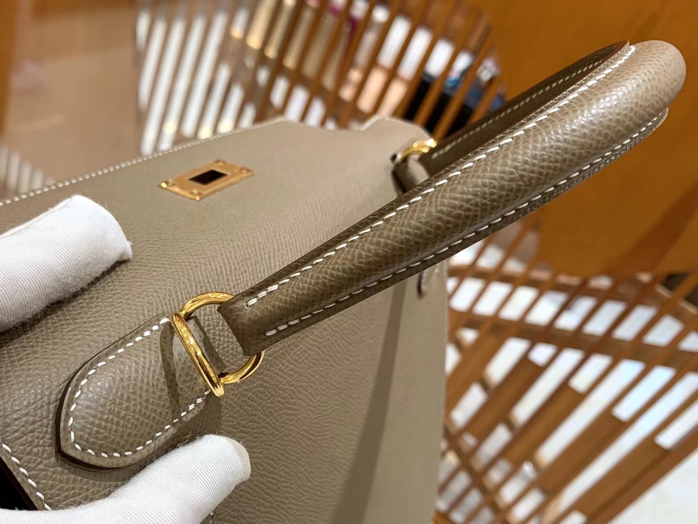 HERMES 爱马仕 kelly 28 Epsom 8C Gri Elephant 大象灰