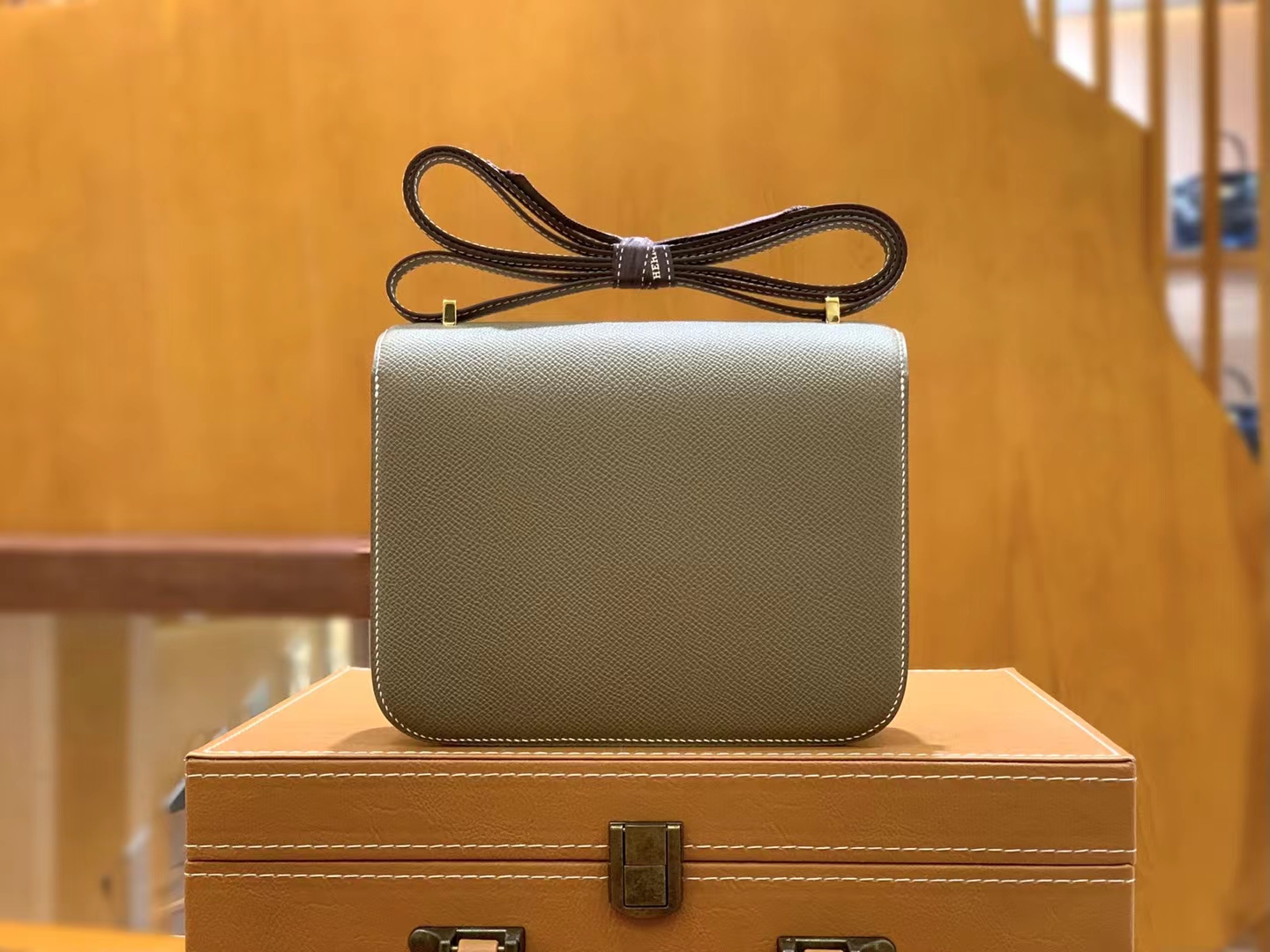 HERMES 爱马仕 Constance 康康 Epsom 8C 大象灰 19cm