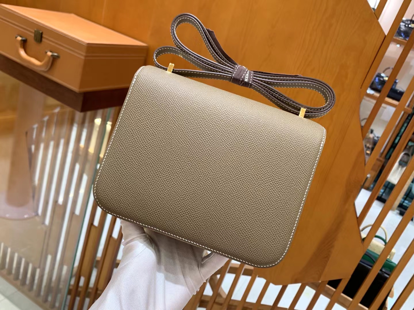 HERMES 爱马仕 Constance 康康 Epsom 8C 大象灰 19cm