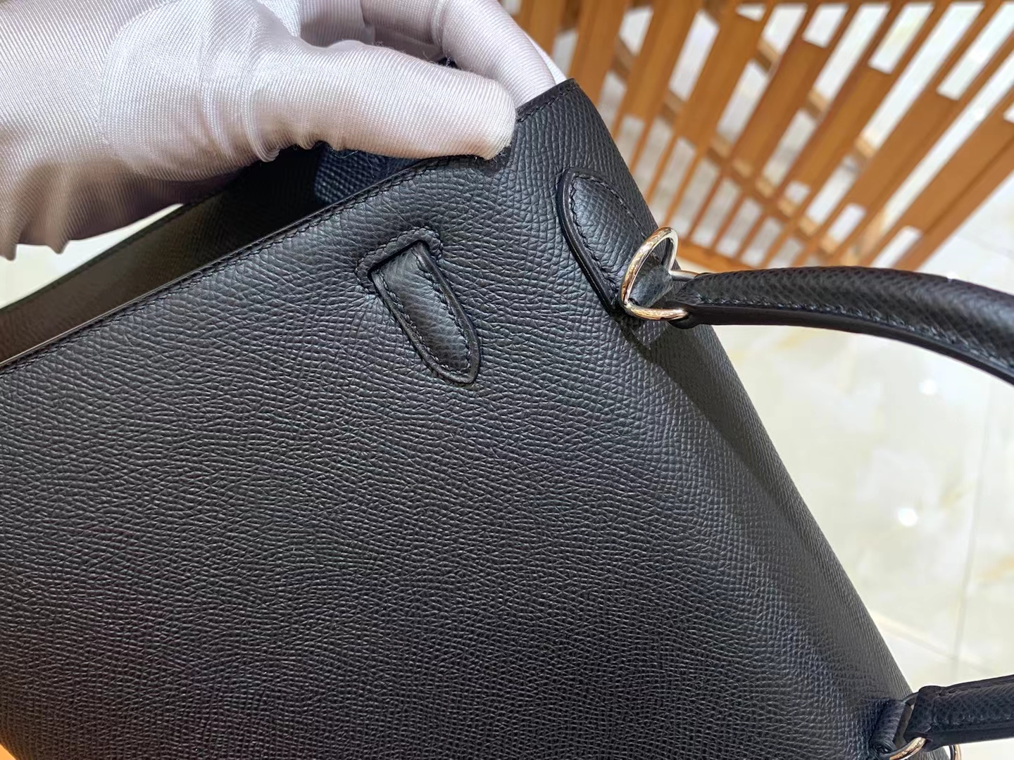 HERMES 爱马仕 kelly 25 Epsom CC89 Nior 经典黑