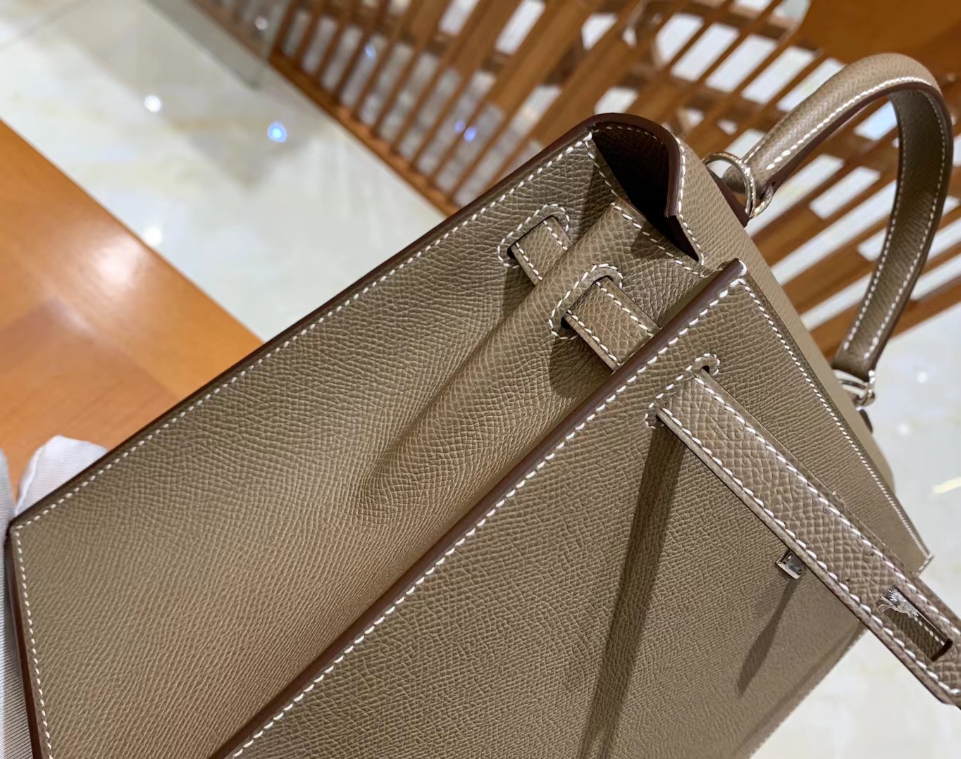 HERMES 爱马仕 kelly 25 Epsom 8C Gri Elephant 大象灰