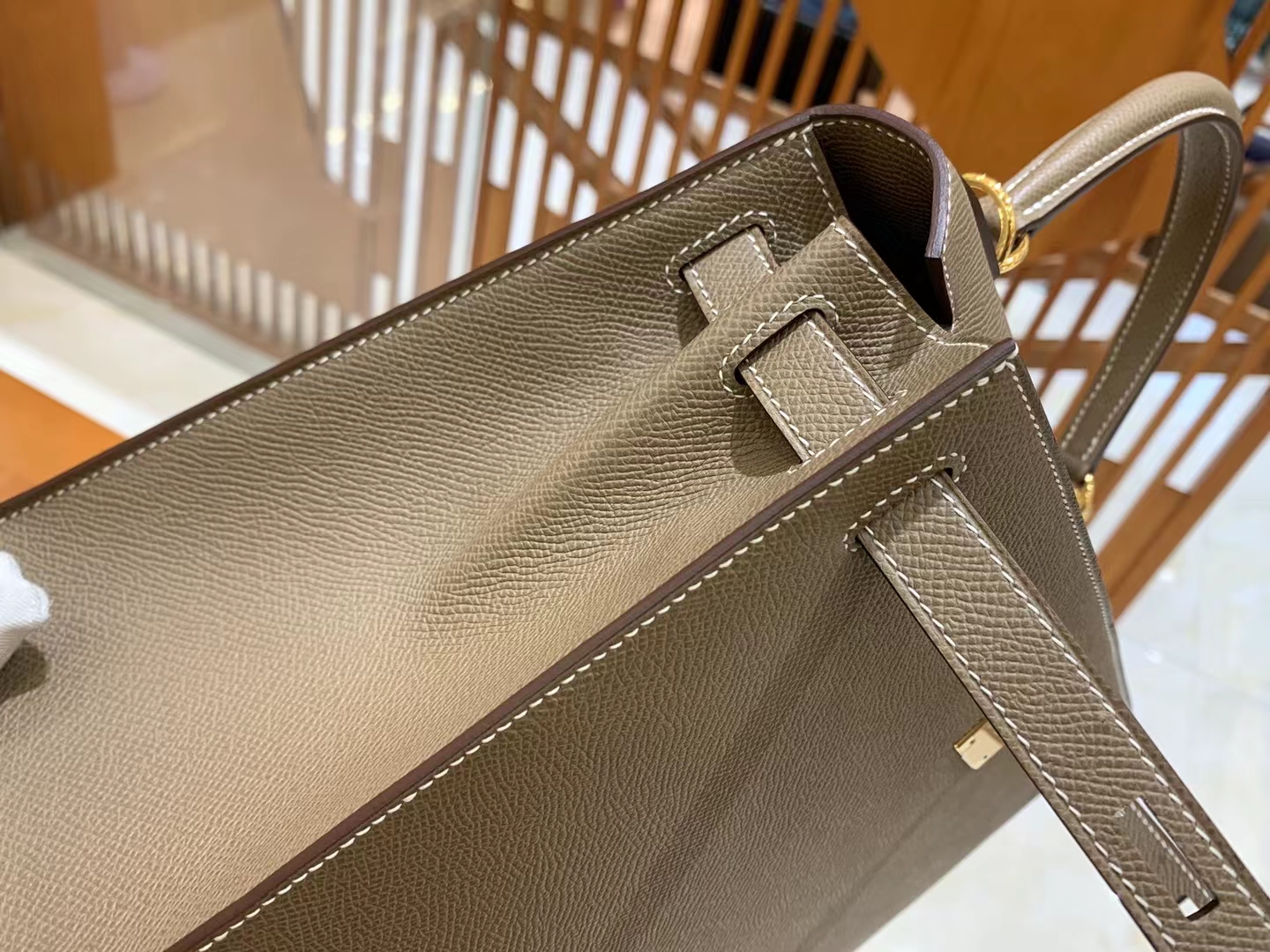 HERMES 爱马仕 kelly 28 Epsom 8C Gri Elephant 大象灰