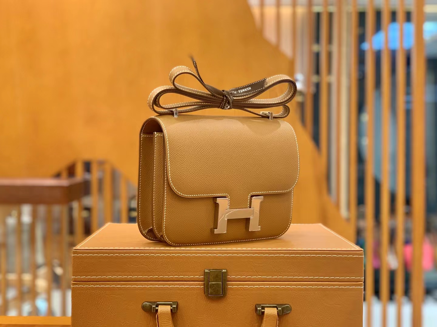 HERMES 爱马仕 Constance 康康 Epsom CK37 金棕色 19cm