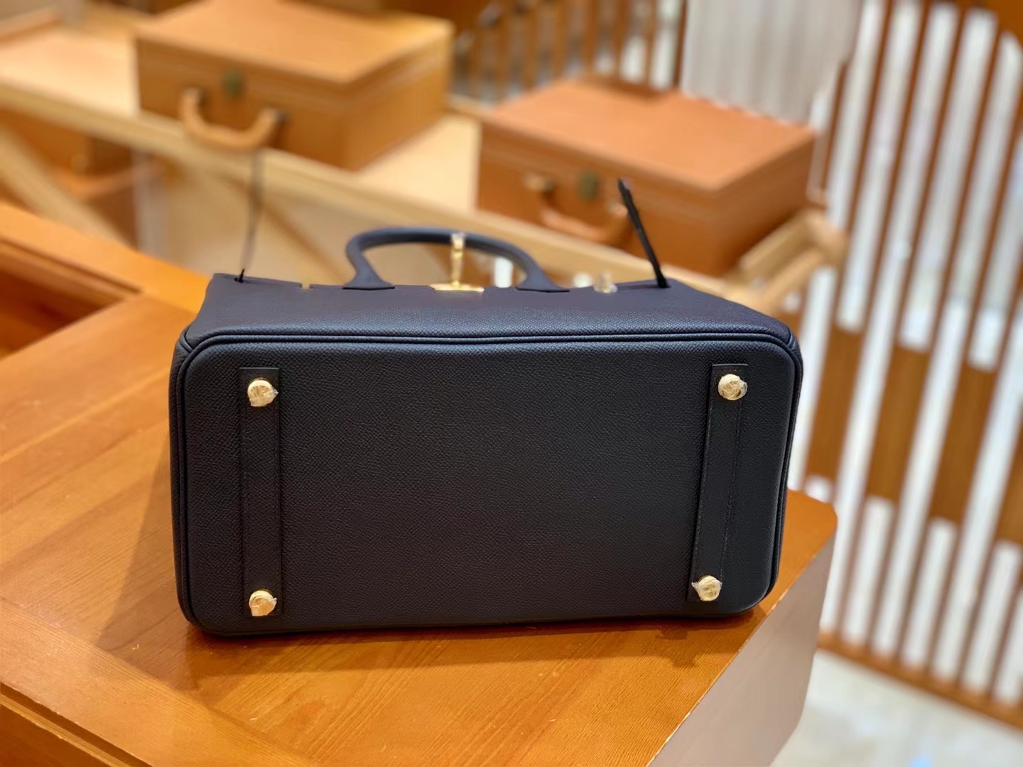 HERMES 爱马仕 Birkin 30CM Epsom 2Z 午夜蓝 进口蜜蜡线 全手工制作