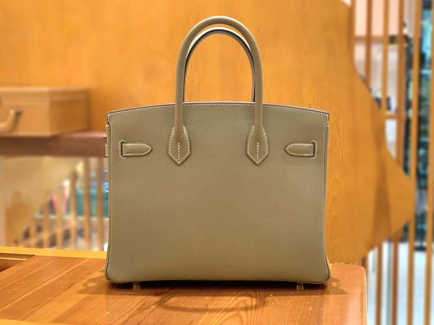 HERMES 爱马仕 Birkin 30CM Epsom M8 Gris Asphalte 沥青灰 进口蜜蜡线 全手工制作