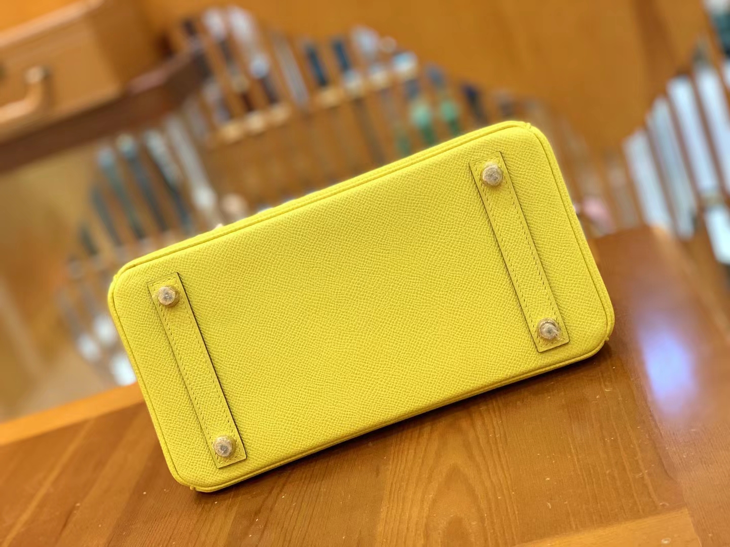 HERMES 爱马仕 Birkin 25CM Epsom 9O那不勒斯黄 进口蜜蜡线 全手工制作