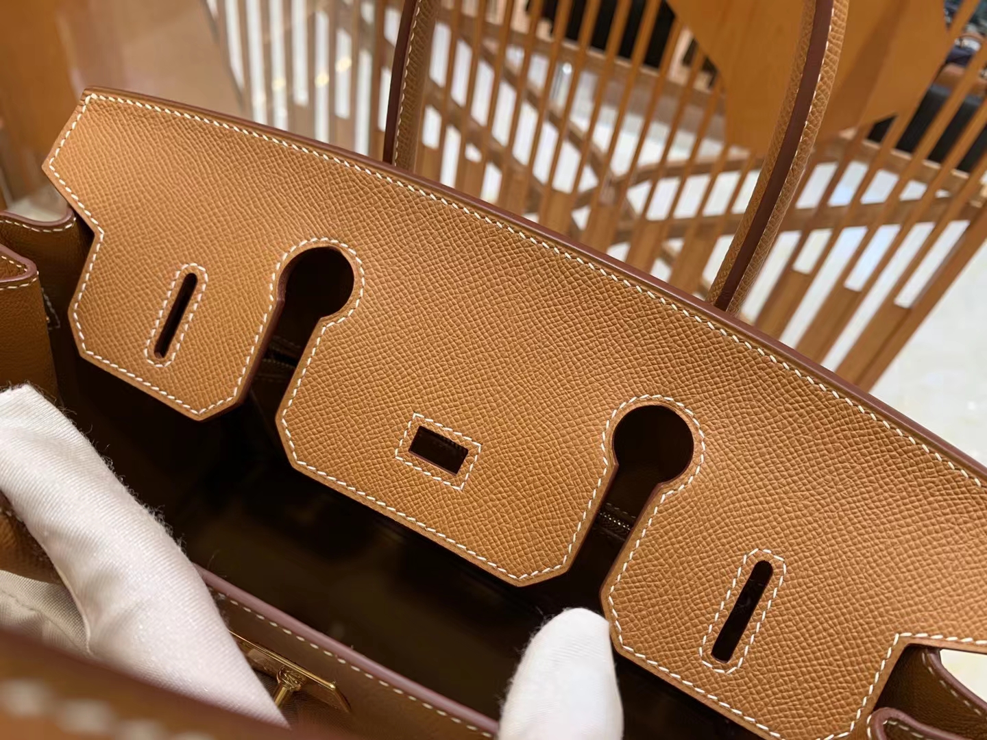 HERMES 爱马仕 Birkin 30CM Epsom CK37 金棕色 进口蜜蜡线 全手工制作
