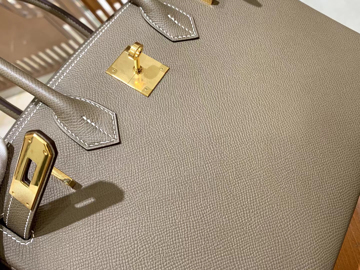 HERMES 爱马仕 Birkin 30CM Epsom M8 Gris Asphalte 沥青灰 进口蜜蜡线 全手工制作