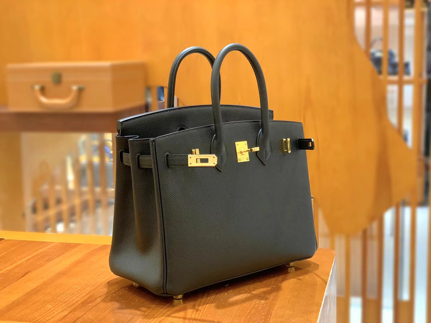 HERMES 爱马仕 Birkin 25CM Epsom CC89 Nior 经典黑 进口蜜蜡线 全手工制作