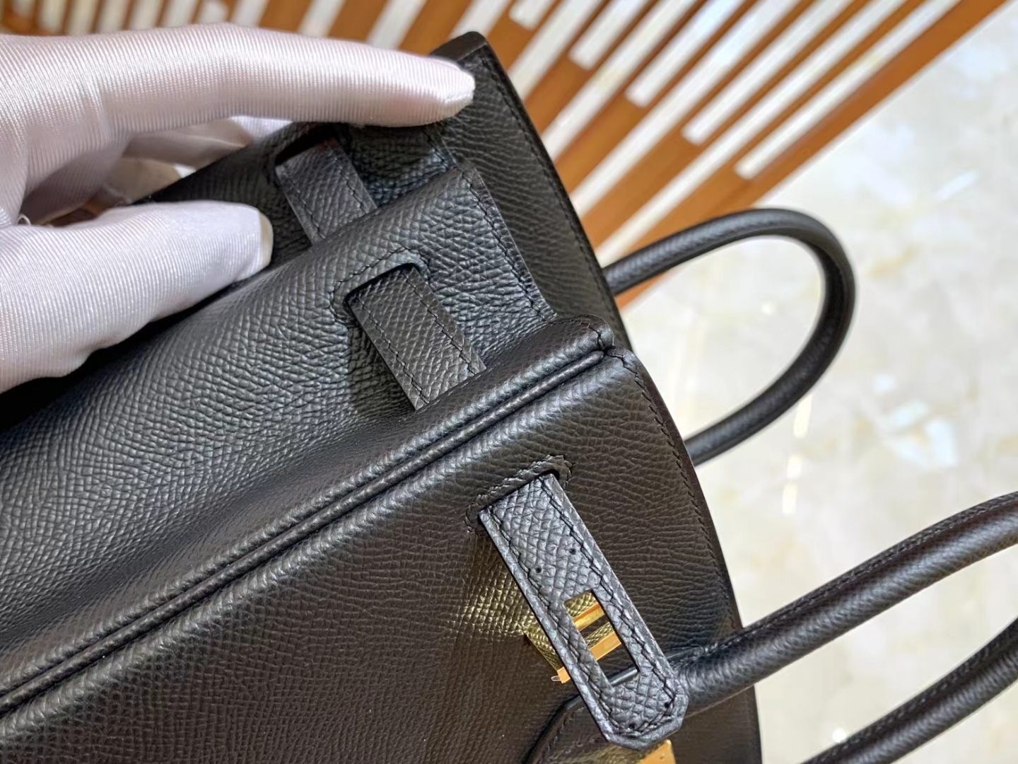 HERMES 爱马仕 Birkin 25CM Epsom CC89 Nior 经典黑 进口蜜蜡线 全手工制作