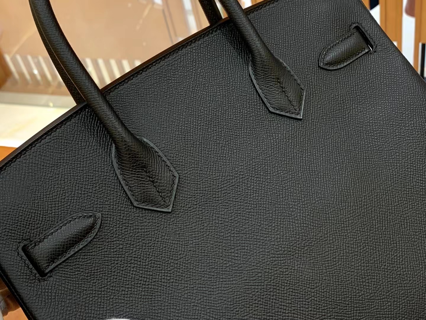 HERMES 爱马仕 Birkin 30CM Epsom CC89 Nior 经典黑 进口蜜蜡线 全手工制作